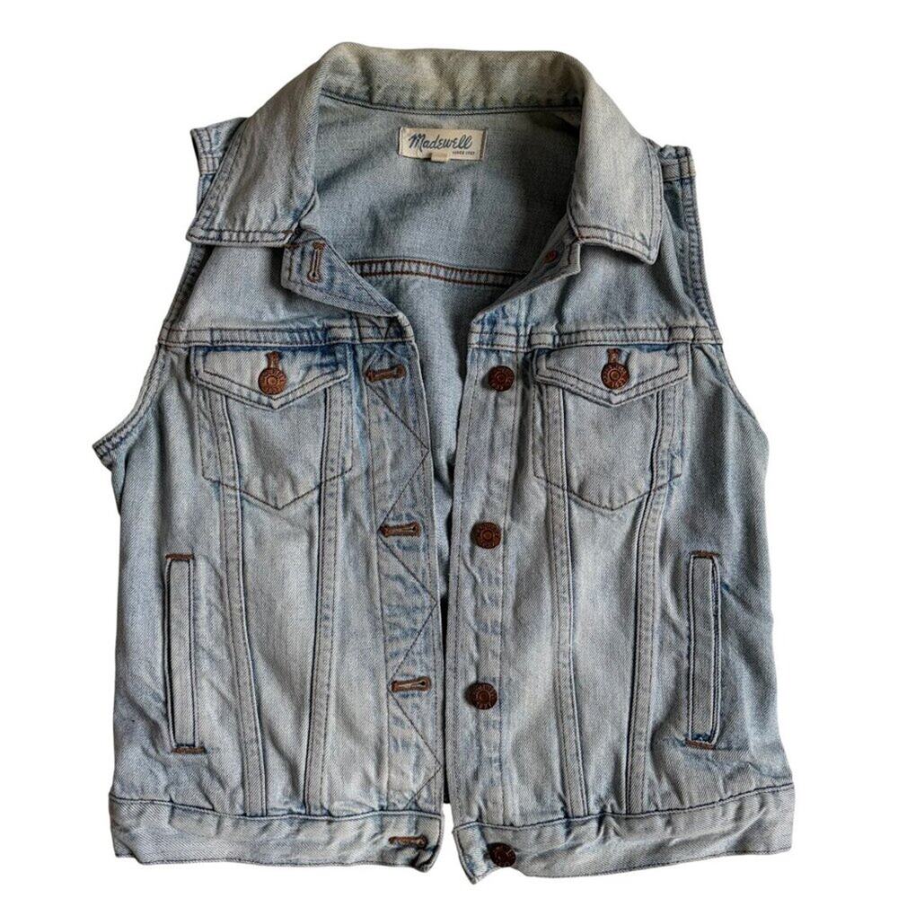 Madewell The Jean Vest (Clear Blue)  - Size Small